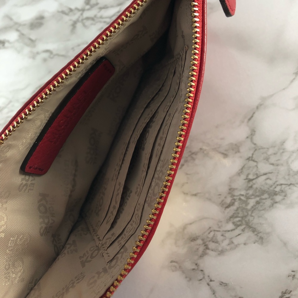 Authentic Michael Kors Red Wristlet - Picture 5 of 6